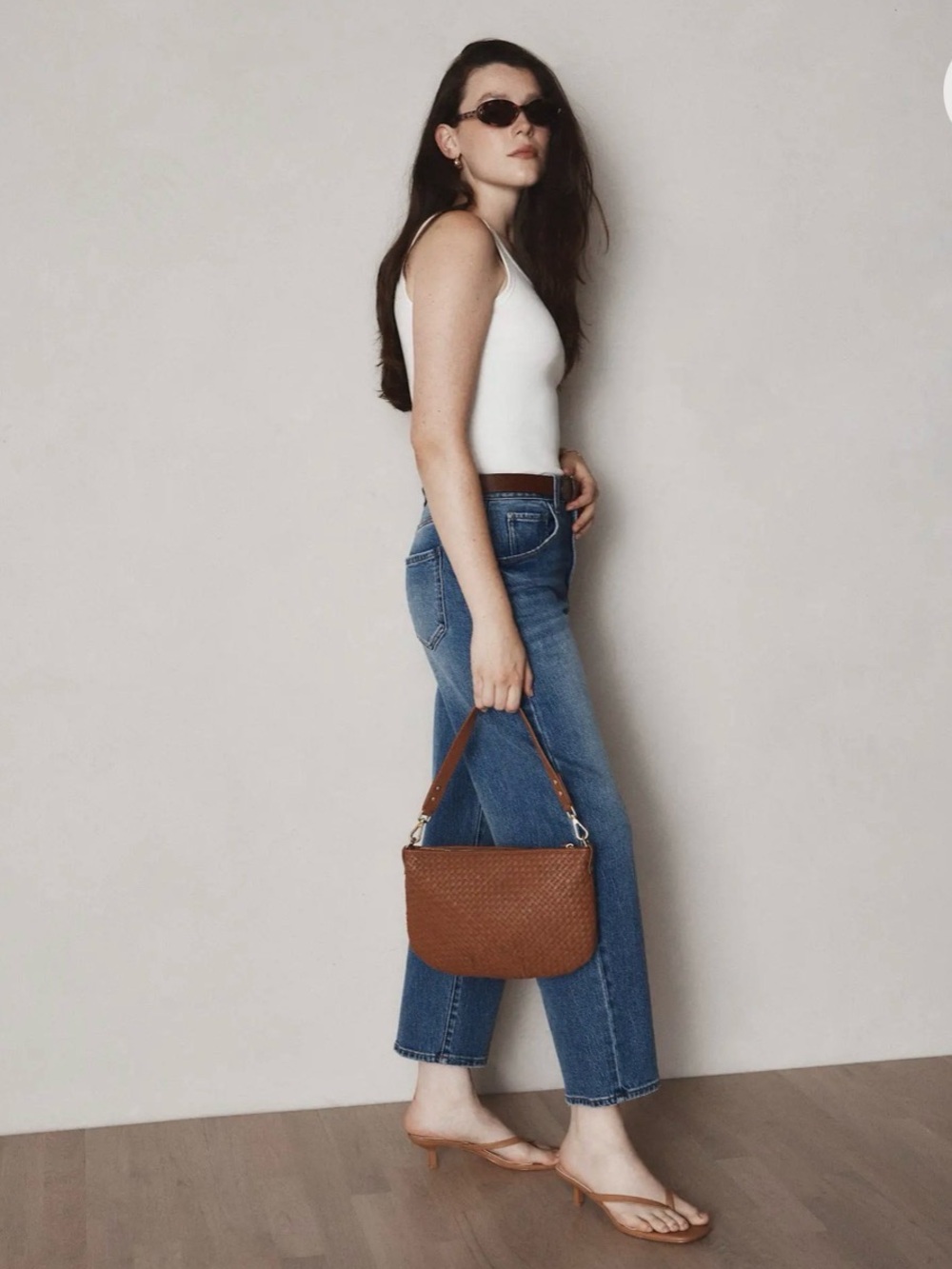 Italian Handwoven Leather Mini Shoulder Bag - Picture 2 of 6